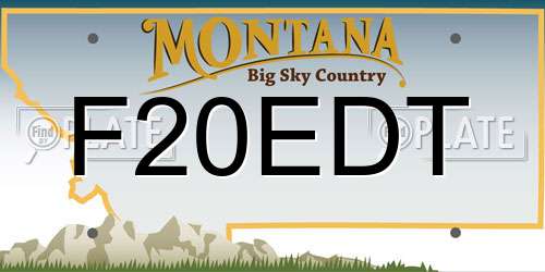 F20EDT Montana License Plate