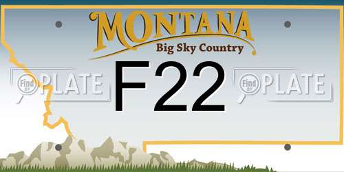 F22 Montana License Plate