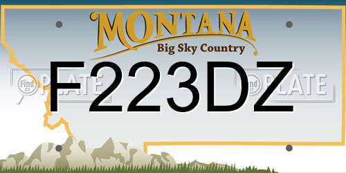 F223DZ Montana License Plate