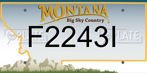 F2243I Montana License Plate