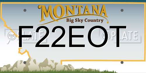 F22EOT Montana License Plate