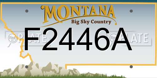 F2446A Montana License Plate