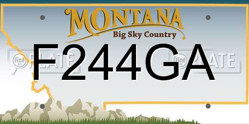F244GA Montana License Plate