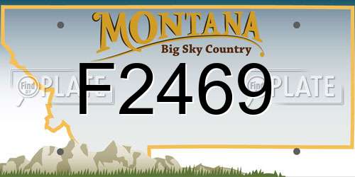 F2469 Montana License Plate