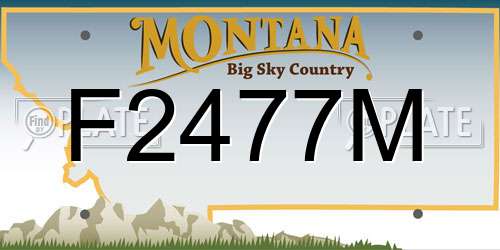 F2477M Montana License Plate