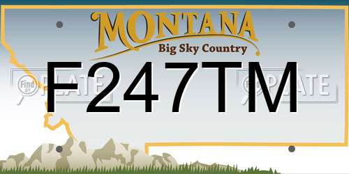 F247TM Montana License Plate