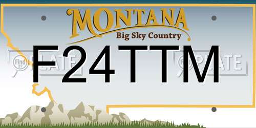 F24TTM Montana License Plate