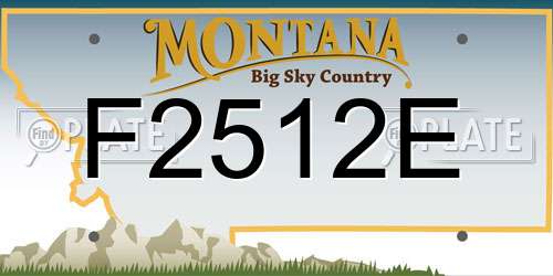 F2512E Montana License Plate