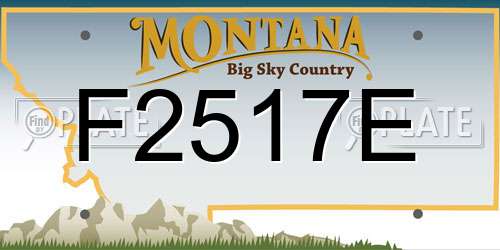 F2517E Montana License Plate