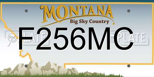 F256MC Montana License Plate