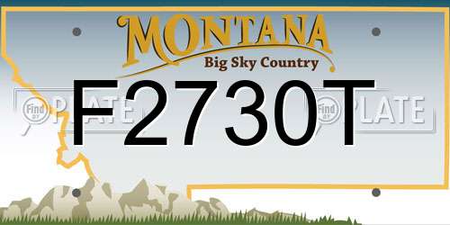 F2730T Montana License Plate