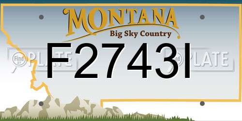 F2743I Montana License Plate