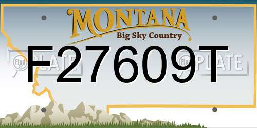 F27609T Montana License Plate