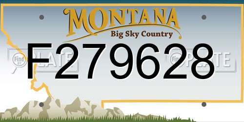 F279628 Montana License Plate