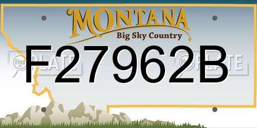 F27962B Montana License Plate