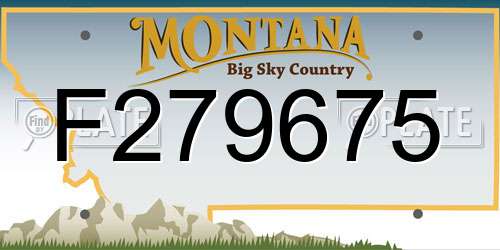 F279675 Montana License Plate