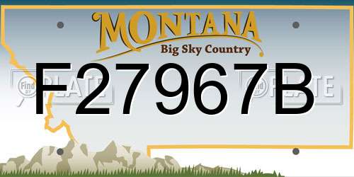 F27967B Montana License Plate