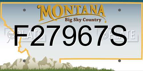 F27967S Montana License Plate