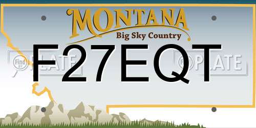 F27EQT Montana License Plate