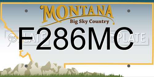 F286MC Montana License Plate