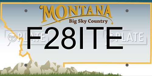 F28ITE Montana License Plate