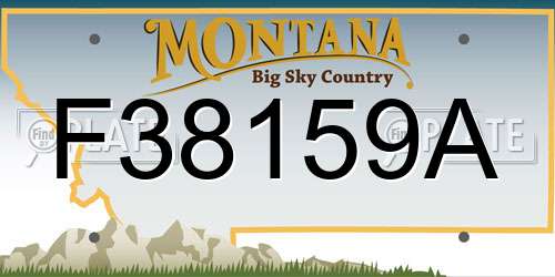 F38159A Montana License Plate