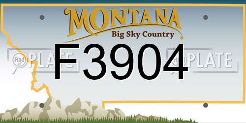 F3904 Montana License Plate