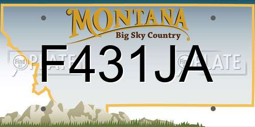 F431JA Montana License Plate