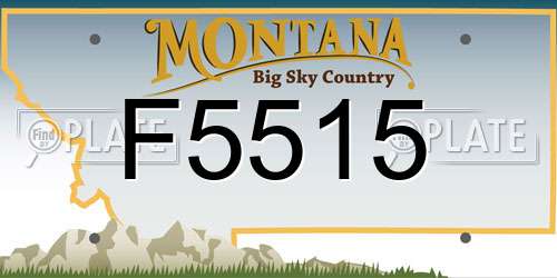 F5515 Montana License Plate