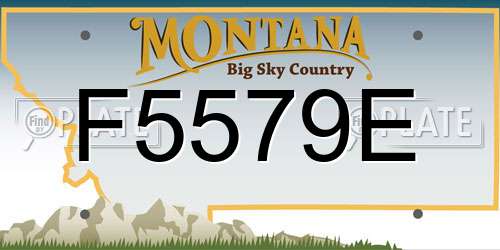 F5579E Montana License Plate