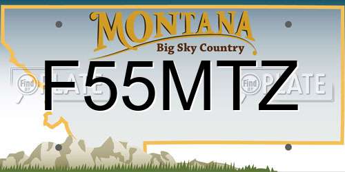 F55MTZ Montana License Plate