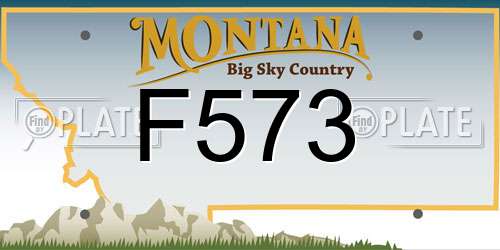 F573 Montana License Plate