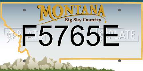 F5765E Montana License Plate