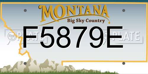 F5879E Montana License Plate
