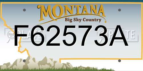 F62573A Montana License Plate