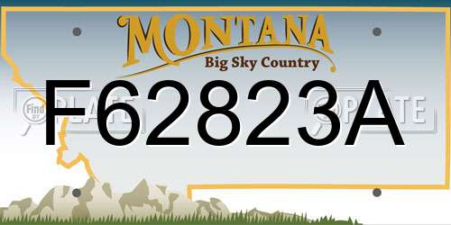 F62823A Montana License Plate
