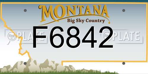 F6842 Montana License Plate
