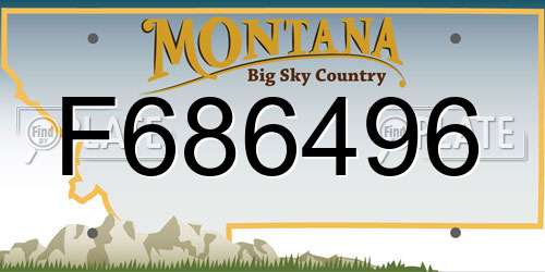 F686496 Montana License Plate