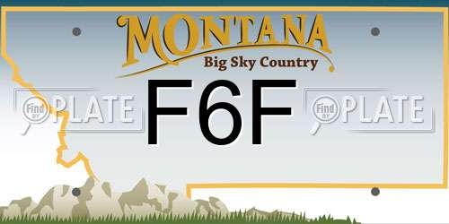F6F Montana License Plate