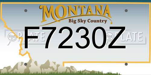 F7230Z Montana License Plate