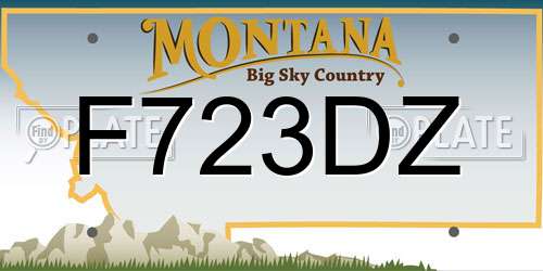 F723DZ Montana License Plate