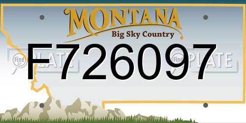 F726097 Montana License Plate