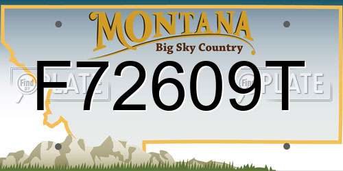 F72609T Montana License Plate