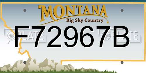 F72967B Montana License Plate