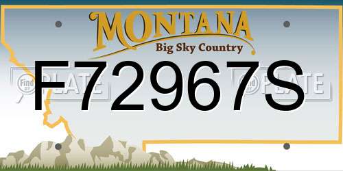F72967S Montana License Plate