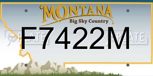 F7422M Montana License Plate