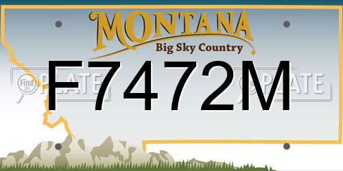 F7472M Montana License Plate