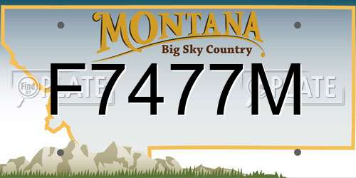 F7477M Montana License Plate