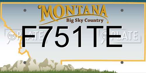 F751TE Montana License Plate