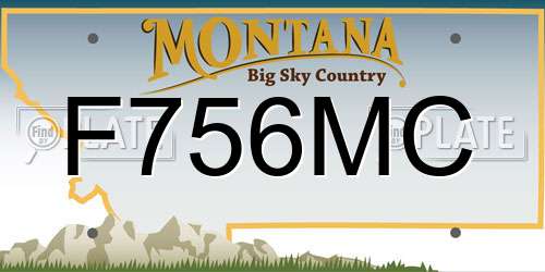 F756MC Montana License Plate